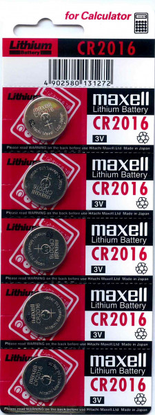 Maxell 5x CR2016