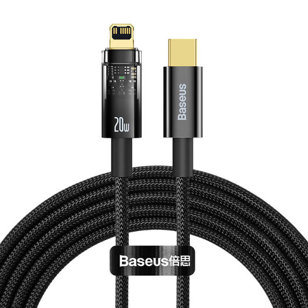 Baseus Explorer,USB-C to Lightning Cable, 20W, 2m (Black)