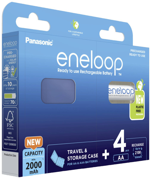Panasonic Eneloop 4x AA 1900mAh & Box
